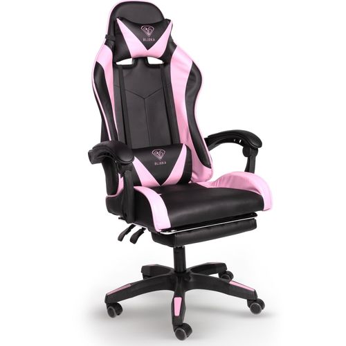 4250931576327 - Trisens - Gaming Stuhl Home Office Chair Racing Chefsessel Bürostuhl Sportsitz Büro Stuhl Schwarz Rosa