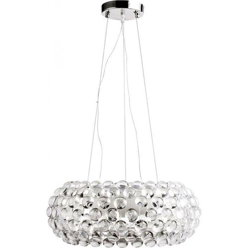 5056665754913 - Deckenlampe - Kristallglas Kugel Pendelleuchte - 35cm - Savoni Transparent - Acryl Kunststoff - Transparent