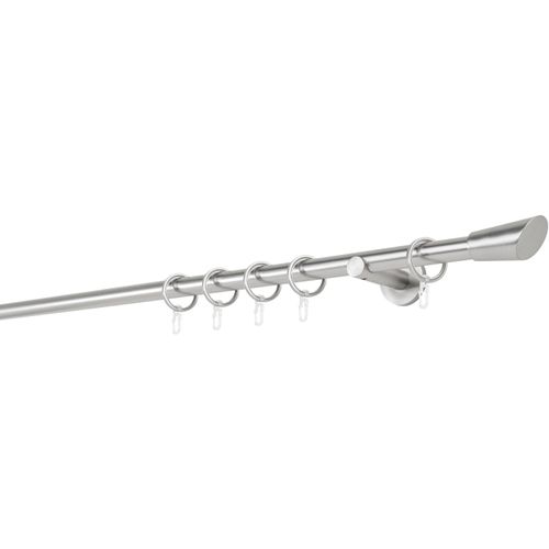 4066866106245 - Gardinenstange MYDECO 20mm Rag Wandträger 65 cm Gardinenstangen Gr L 140 cm 1 läufig silberfarben (edelstahlfarben) Gardinenstangen Wandmontage