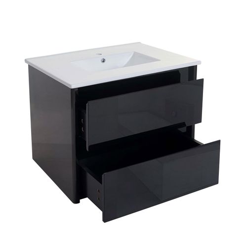 4057651189505 - Waschbecken + Unterschrank MCW-B19 Waschbecken Waschtisch Badezimmer hochglanz 50x80cm ~ schwarz 4057651189505 - Waschbecken + Unterschrank MCW-B19 Waschbecken Waschtisch Badezimmer hochglanz 50x80cm ~ schwarz