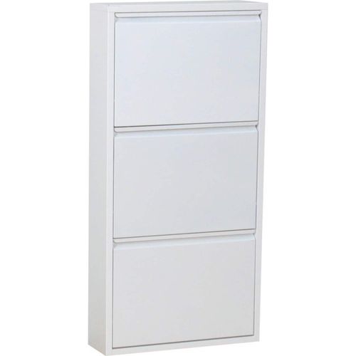 4059865187728 - Schuhschrank Pisa 3 Klappen (B)50 x (H)106 x (T)16cm 4059865187728 - Schuhschrank Pisa 3 Klappen (B)50 x (H)106 x (T)16cm