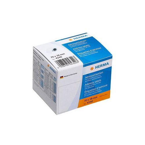 4008705043403 - HERMA Adressetiketten für Schreibmaschinen auf Rollen 70x38 mm weiß Papier matt 250 St - Weiß - Papier - Matte - Deutschland - 7 cm - 38 cm