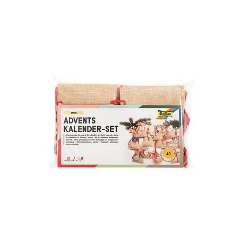 4001868085594 - Folia Adventskalender-Set 24 Beutel in Juteoptik natur