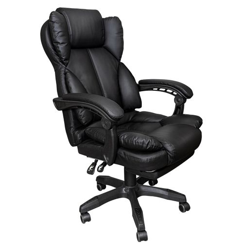 4250931576594 - Trisens - Schreibtischstuhl Bürostuhl Stoff Gamingstuhl Racing Chair Chefsessel mit Fußstütze Schwarz - Kunstleder 4250931576594 - Trisens - Schreibtischstuhl Bürostuhl Stoff Gamingstuhl Racing Chair Chefsessel mit Fußstütze Schwarz - Kunstleder