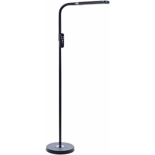 4255664819550 - Beliani - LED-Stehlampe Schwarz Kunststoff 160 cm Höhe Dimmen Fernbedienung Moderne Beleuchtung Heimbüro - Schwarz