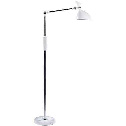 4255664819529 - Beliani - LED-Stehlampe Weiß Metall und Kunststoff 169 cm Dimmbar cct Verstellbarer Arm und Schirm Moderne Beleuchtung Bogenlampe Heim Büro - Schwarz