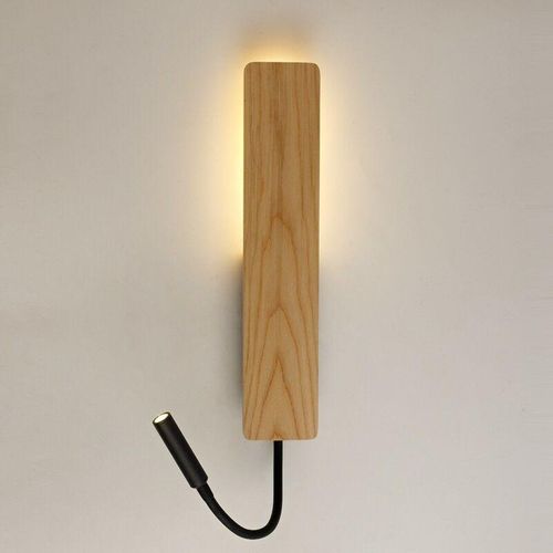 8435197466896 - Cristalrecord - renoir 5W + 3W led holz Wandleuchte mit usb cr 43-162-08-116