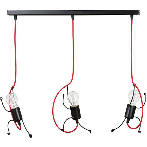 4251334854975 - Licht-erlebnisse - Kinderzimmerlampe Decke Superheld Schwarz Rot für E27 - Schwarz Rot