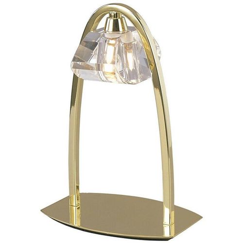 5055498601876 - Inspired Lighting - Inspired Mantra Alfa Große Tischlampe 1 Licht G9 poliertes Messing