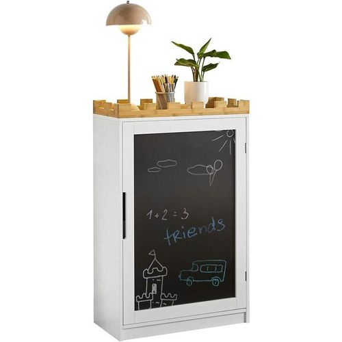 4251388616970 - SoBuy KMB43-W Kinder Kommode Kinderregal mit Tafel Kinder Bücherregal Spielzeugregal Aufbewahrungsschrank für Kinder Kinderschrank Kinderzimmer Möbel