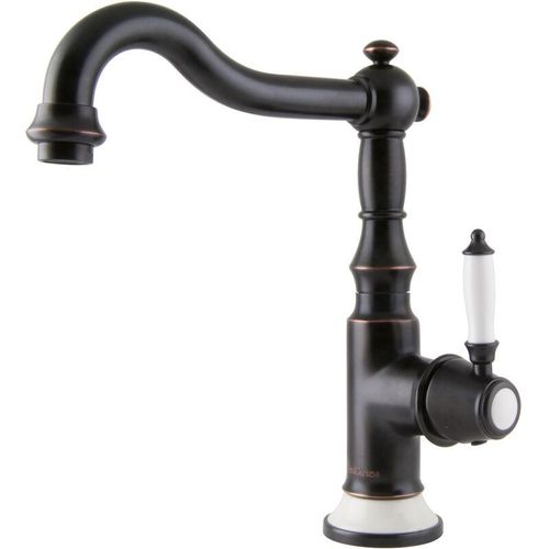 4250914815207 - PaulGurkes Nostalgie Waschtischarmatur schwarze Küchenarmatur im Retrodesign