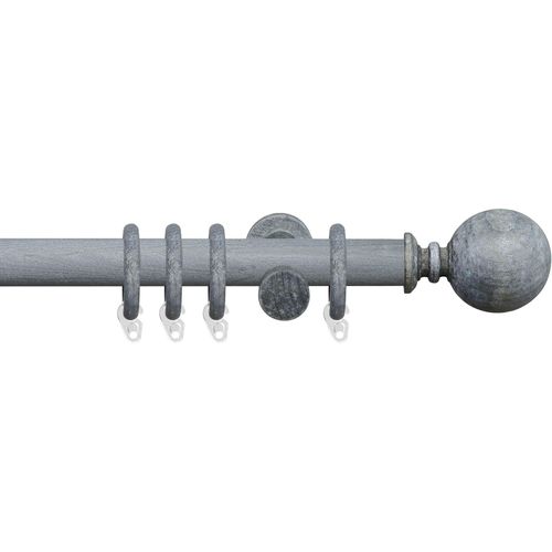 4016318366703 - Gardinenstange Terra Kugel Gardinenstangen Gr L 200 cm Ø 28 mm 1 läufig grau (kalkgrau) Gardinenstangen Wandmontage