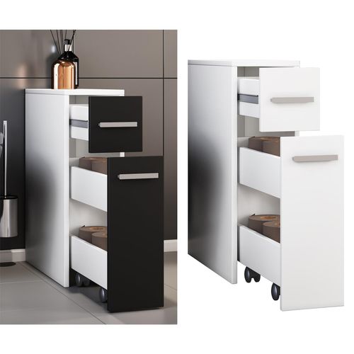 4051814409431 - Holz Midischrank Nischenschrank Maße H 61 x B 20 x T 45 cm Raumteiler 2 Schubladen - Zalo 4051814409431 - Holz Midischrank Nischenschrank Maße H 61 x B 20 x T 45 cm Raumteiler 2 Schubladen - Zalo