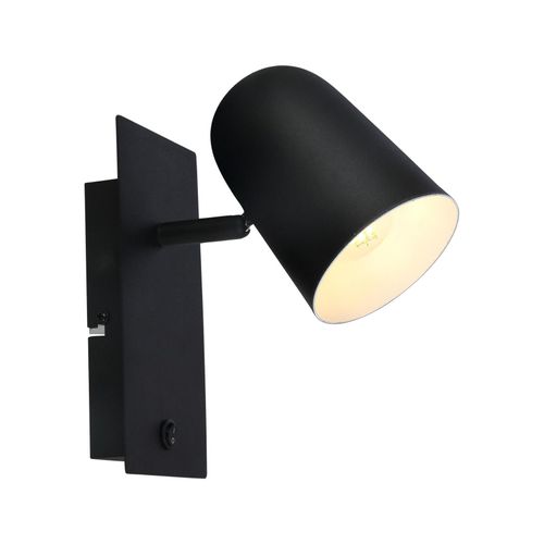 4004353369551 - Lampe Ayr Wandspot Schalter schwarz matt 1x D45 E14 18W geeignet für Tropfenlampen (nicht enthalten) Mit Kippschalter - schwarz - Brilliant