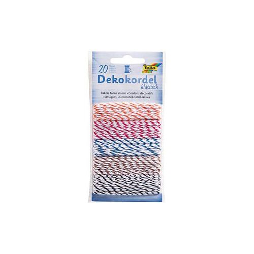 4001868074116 - Kordeln Deko Klassisch matt weiß -gelb -rosa -flieder -hellblau -hellgrün 20 mm x 5x40 m