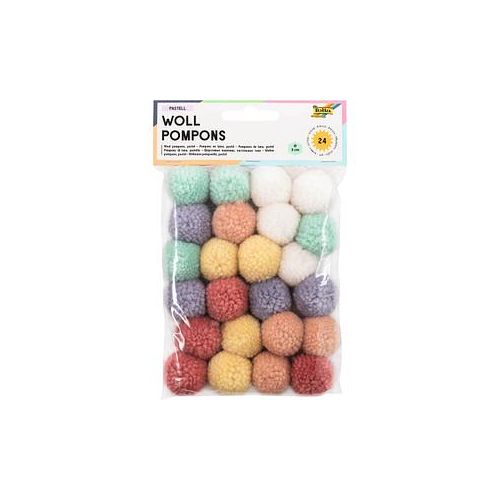 4001868110067 - Pompons farbsortiert Pastell Ø 30 cm 4001868110067 folia 24 Stück