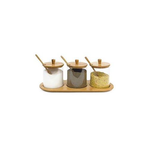 4052025191351 - Relaxdays Gewürzgläser JIAO HBT 12 x 31 x 12 cm Bambus Gewürzhalter für 3 Gewürzbehälter aus Glas mit passenden Löffeln als Alternative zu 4052025191351 - Relaxdays Gewürzgläser JIAO HBT 12 x 31 x 12 cm Bambus Gewürzhalter für 3 Gewürzbehälter aus Glas mit passenden Löffeln als Alternative zu