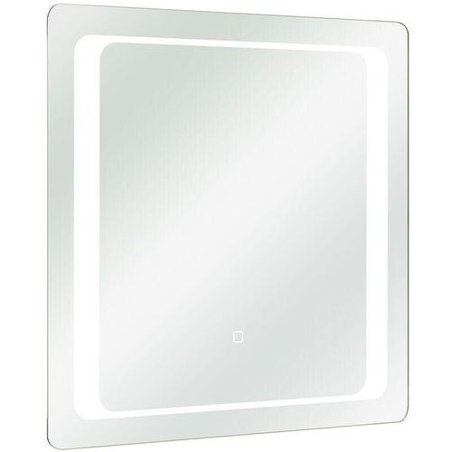 4066075068211 - Lomadox - Spiegel 70x70 cm inkl led Beleuchtung mit Touch Bedienung MURCIA-66 b h t ca 70 70 3 cm - silber