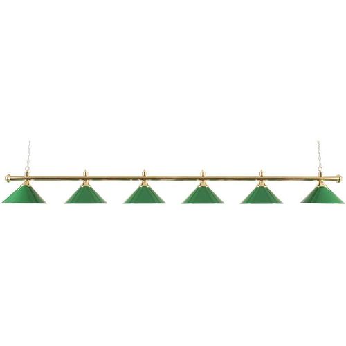 8717931915908 - - Lampenmast mit sechs Schirmen Messing Grün - Groen 8717931915908 - - Lampenmast mit sechs Schirmen Messing Grün - Groen