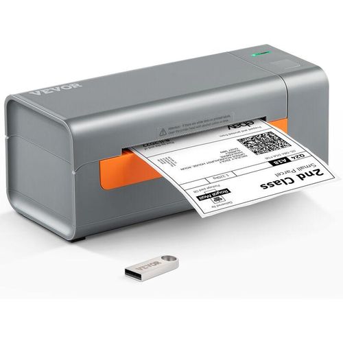 0840281547623 - VEVOR Etikettendrucker 40-108mm Thermodrucker 203DPI Labeldrucker 150mm s Versandetiketten Drucker Thermo-Direkt Edikettendruckgerät USB Automatische