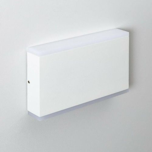 8445044043798 - LED-Wandleuchte 10W Aussen Doppelseitige Beleuchtung Rechteckig Weiss Hera Warmweiß 2700K No Flicker Weiß