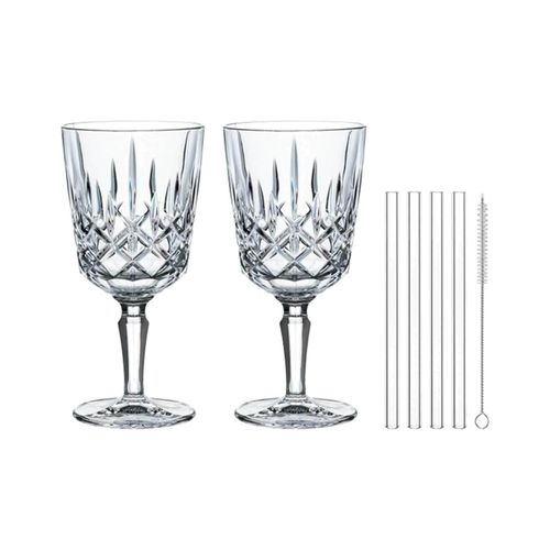 4003762297387 - Cocktailgläser Weingläser mit Glastrinkhalmen Noblesse 355 ml 2er Set 4003762297387 - Cocktailgläser Weingläser mit Glastrinkhalmen Noblesse 355 ml 2er Set