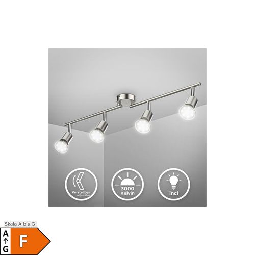 4057722000906 - Bklicht - led Deckenleuchte Wohnzimmer GU10 Metall Lampe Decken-Spot schwenkbar 4-flammig - 50