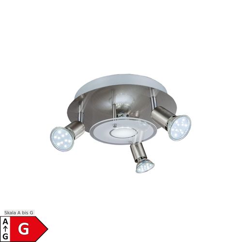 4057722001514 - Bklicht - led Deckenleuchte rund Metall Glas Lampe Wohnzimmer Strahler 3-flammig GU10 - 50 4057722001514 - Bklicht - led Deckenleuchte rund Metall Glas Lampe Wohnzimmer Strahler 3-flammig GU10 - 50