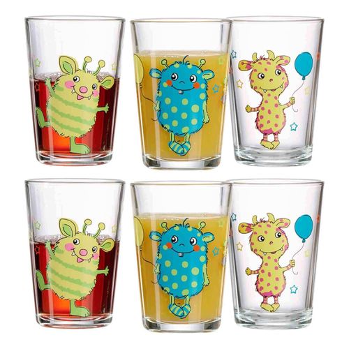 4260762067734 - Kindergläser Monsterchen 205 ml 6er Set 4260762067734 - Kindergläser Monsterchen 205 ml 6er Set