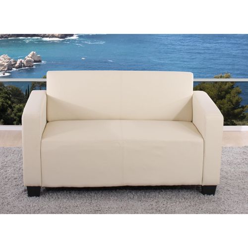 4052826044573 - Modular 2er Sofa Couch Moncalieri Loungesofa Kunstleder 136cm ~ creme