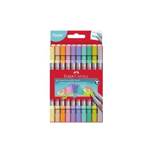 4005401511120 - FABER-CASTELL Filzstifte Faber Doppelfasermaler 10er 10 + 30 + 50 mm Mehrfarbig