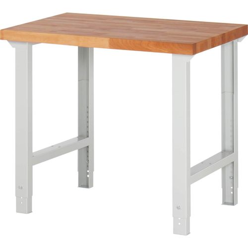 4040376123619 - Werkbank BxTxH 1000x700x790-1140 mm Platte Buche 40 mm 40 mm ral 7035