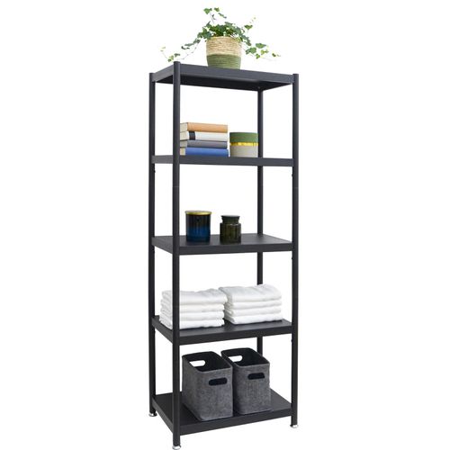 4057216045338 - Shelfr - Industrial Design Metallregal 61x41x170 Standregal 5 Ebenen Metall Regal Schwarz - schwarz 4057216045338 - Shelfr - Industrial Design Metallregal 61x41x170 Standregal 5 Ebenen Metall Regal Schwarz - schwarz