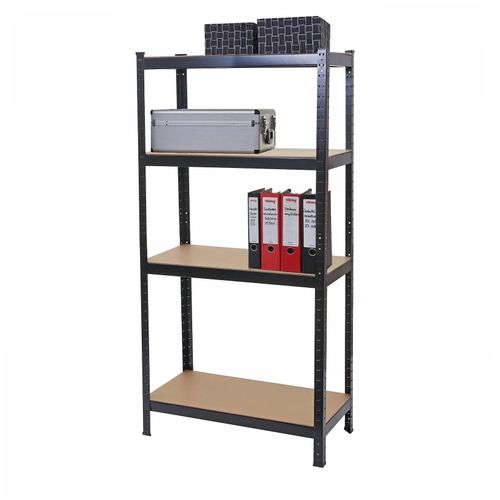 4057651294858 - Schwerlastregal MCW-D67 Werkstattregal Steckregal 160x80x40cm Traglast bis 320kg MVG-zertifiziert ~ schwarz