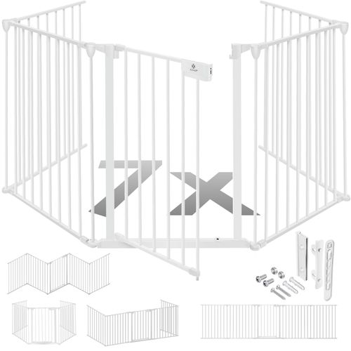 4255598307208 - KESSER® Kaminschutzgitter mit Tür Metall Ofenschutzgitter Laufgitter Laufstall Absperrgitter Tierschutzgitter Türschutzgitter für Kinder-Sicherung 300 cm Länge 5-teilig (je 60 x 75 cm) 4255598307208 - KESSER® Kaminschutzgitter mit Tür Metall Ofenschutzgitter Laufgitter Laufstall Absperrgitter Tierschutzgitter Türschutzgitter für Kinder-Sicherung 300 cm Länge 5-teilig (je 60 x 75 cm)