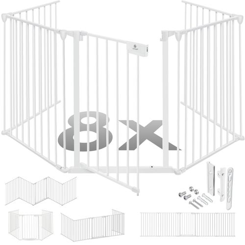 4255598307222 - KESSER® Kaminschutzgitter mit Tür Metall Ofenschutzgitter Laufgitter Laufstall Absperrgitter Tierschutzgitter Türschutzgitter für Kinder-Sicherung 300 cm Länge 5-teilig (je 60 x 75 cm) 4255598307222 - KESSER® Kaminschutzgitter mit Tür Metall Ofenschutzgitter Laufgitter Laufstall Absperrgitter Tierschutzgitter Türschutzgitter für Kinder-Sicherung 300 cm Länge 5-teilig (je 60 x 75 cm)
