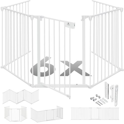 4255598307185 - KESSER® Kaminschutzgitter mit Tür Metall Ofenschutzgitter Laufgitter Laufstall Absperrgitter Tierschutzgitter Türschutzgitter für Kinder-Sicherung 300 cm Länge 5-teilig (je 60 x 75 cm) 4255598307185 - KESSER® Kaminschutzgitter mit Tür Metall Ofenschutzgitter Laufgitter Laufstall Absperrgitter Tierschutzgitter Türschutzgitter für Kinder-Sicherung 300 cm Länge 5-teilig (je 60 x 75 cm)
