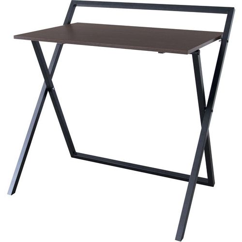 0810014816166 - Teamson Home - 34″ Easton Moderner klappbarer Computertisch aus Holz für das Heimbüro Arbeitszimmer Schreibtisch mit Kreuzbeinen aus Metall in