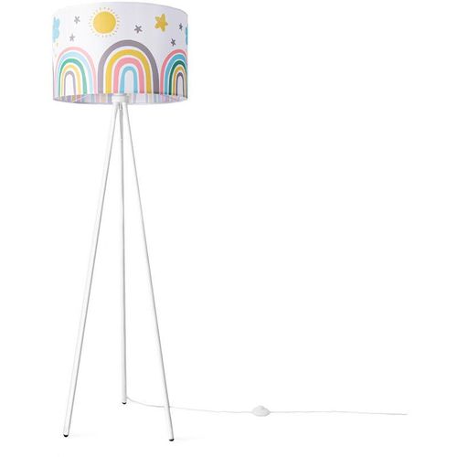 4061981181061 - Lampe Kinderzimmer Kinderlampe Babyzimmer Stehlampe E27 Regenbogen Sonne Wolken Mehrfarbig (Ø455cm) Stehleuchte - Weiß - Paco Home