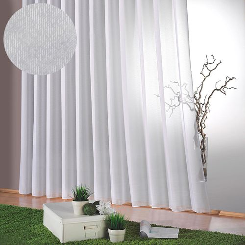 4005385824810 - Gardine WECKBRODT Lena Gardinen Gr 245 cm Faltenband 1200 cm weiß Schlafzimmergardinen Bestseller