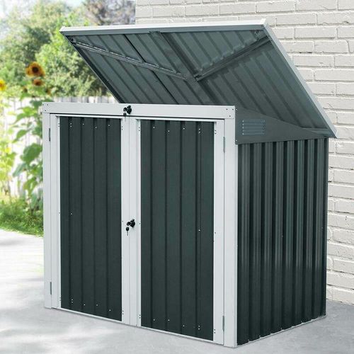 4058166207821 - Mülltonnenbox basura - Maße 158 x 101 x 134 cm Raumfläche 13 m² - für 2X 240 l Mülltonnen i Mülltonnenbox Gartenbox - Home Deluxe