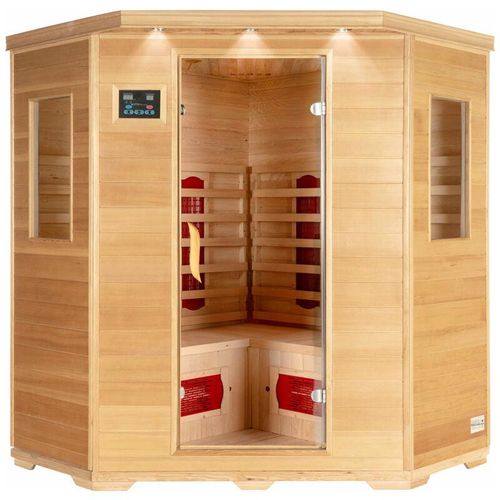 4260255472755 - Infrarotkabine redsun Variantenauswahl – Holz Hemlocktanne i Infrarotsauna Sauna Wärmekabine Infrarot (Redsun xxl - 150 x 150 x 190 cm) - Home