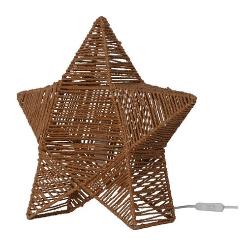 7391482057389 - Star Trading - Papierstern Tischleuchte Rappe in Braun E14 - brown