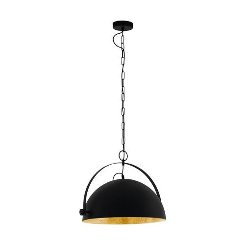 9002759433536 - 43353 Hängeleuchte covaleda 1 H137 Ø455cm dimmbar schwarz gold - Eglo