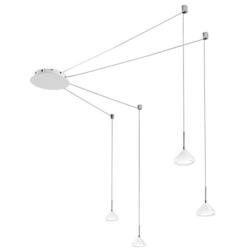 8019282099437 - Fabas Luce Lighting - Fabas Luce Isabella LED-Cluster-Pendel-Deckenleuchte aus weißem Glas