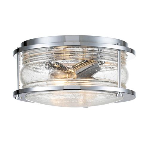 5024005577812 - Elstead - Lighting qn-ashlandbay-f-pc-bath quintiesse Deckenleuchte Ashland Bay E27 2x40W IP44 Chrom poliert geripptes Glas klar H154cm Ø305cm