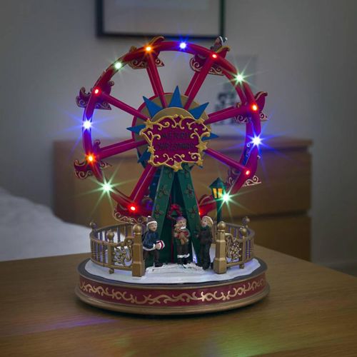 7318303440007 - Konstsmide Christmas Tischdekoration Riesenrad bunte LEDs und Musik