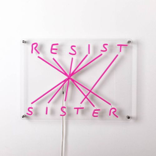 8008215130071 - SELETTI Resist-Sister LED-Deko-Wandleuchte fuchsia