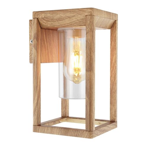 9007371418961 - Candela Außenleuchte Aluminium Druckguss Holzoptik Matt 1X E27 Led