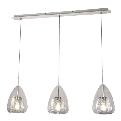 8019282533177 - Fabas Luce Lighting - Fabas Luce Britton Gerade Stab-Pendel-Deckenleuchte transparentes Glas E27